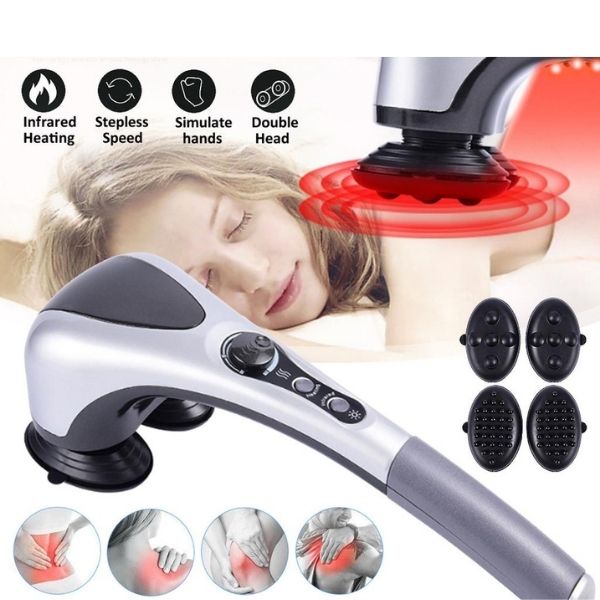 Double Heads Heating Massager